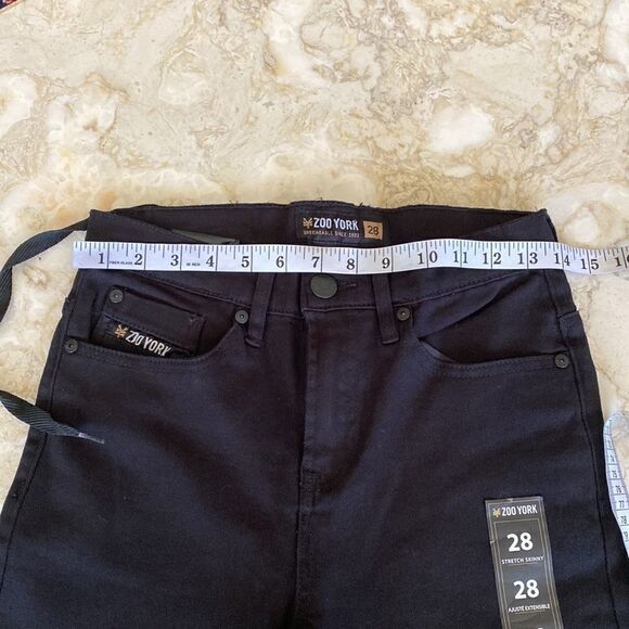 NWT Zoo York Stretch Skinny Skateboarding Jeans Black 28” Waist - Unisex - Picture 9 of 12